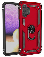 Чехол Serge Ring + подставка Samsung A52 (красный) 