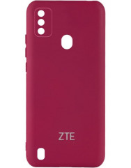 Чохол Silicone Case ZTE Blade A51 (бордовий)
