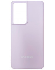 Чохол Silicone Case Samsung Galaxy S21 Ultra (лавандовий)