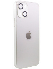 Silicone Case 9D-Glass Box iPhone 14 (Pearly White)