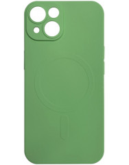 Чохол Silicone Case + MagSafe iPhone 14 (оливковий)