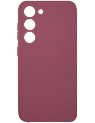 Чехол Silicone Case MagSafe Samsung S23 Plus (Burgundy)