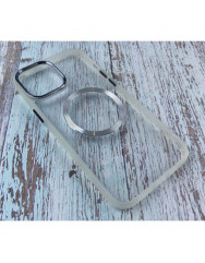 Чехол силиконовый TPU MagSafe iPhone 12 (Silver)