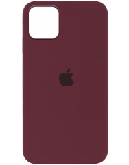 Чехол Silicone Case iPhone 12/12 Pro (бордовый)