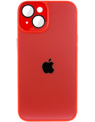Silicone Case 9D-Glass Mate Box iPhone 14 Plus (Red)