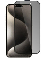 Стекло бронированное матовое iPhone 15 Pro (5D Black)