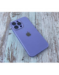 Silicone Case 9D-Glass Box iPhone 12 (Purple)