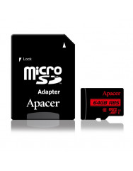 Карта памяти Apacer micro SDXC UHS-I 85R 64gb (10cl) + adapter