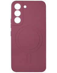 Чохол  Silicone Case MagSafe Samsung S22 (Burgundy)