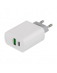 Сетевое зарядное устройство XOL64 18W/1 USB 1 USB-C (White)