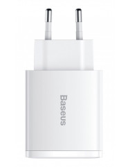 Мережевий зарядний пристрій Baseus Compact Quick Charger USB+C 30W (CCXJ-E02) White