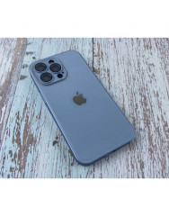 Silicone Case 9D-Glass Box iPhone 13 (Sierra Blue)