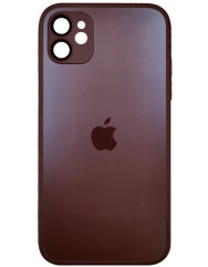 Silicone Case 9D-Glass Box iPhone 11 (Plum Red)