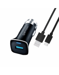 Автомобільний зарядний пристрій EVOC 2409Q USB+Type C QC3 (чорний)