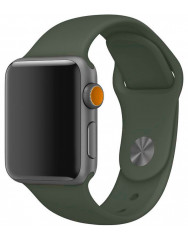 Ремешок силиконовый для Apple Watch 42/44mm (темно-зеленый)