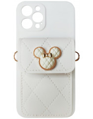 Чохол Silicone Case Leather Wallet iPhone 13 Pro (білий)