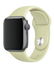 Ремешок силиконовый для Apple Watch 42/44mm (слоновая кость)