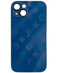  Glass Case  LV  iPhone 13 (Navy Blue)