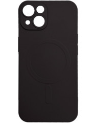 Чехол Silicone Case + MagSafe iPhone 13 (черный)