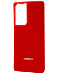 Чехол Silicone Case Samsung Galaxy S21 Ultra (красный)