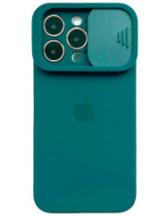 Silicone Case SLIDER Full Camera SQUARE side for iPhone 11 Pro Pine green