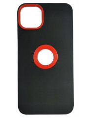 Чехол Silicone Hole Case iPhone 12/12 Pro (черный)