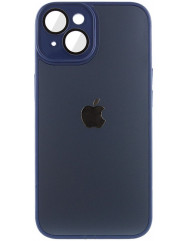 Silicone Case 9D-Glass Mate Box iPhone 14 Plus (Deep navy)