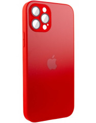 Silicone Case 9D-Glass Box iPhone 12 Pro Max  (Cola Red)
