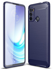 Чехол Carbon Motorola G60 (синий)
