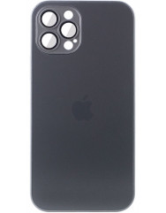 Silicone Case 9D-Glass Box iPhone 12 (Graphite Black)