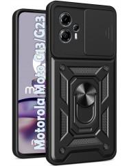 Чехол Camshield Serge Ring + подставка Motorola G13/G23 (черный) 