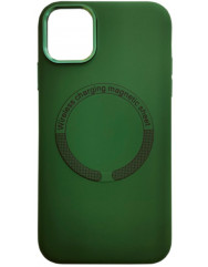 Чохол Silicone Case WCMS Metal Frame MagSafe iPhone 11 (Khaki)