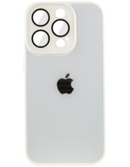 Silicone Case 9D-Glass Mate Box iPhone 13 Pro Max (White)