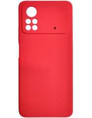 Чехол Silicone Case Poco X4 Pro 5G (красный)