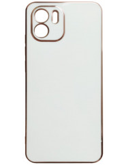 Glass Case TPU Gold Bezel для Xiaomi Redmi A1 / A2 (білий)