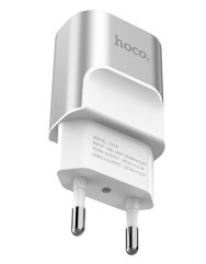 Мережевий зарядний пристрій Hoco C47A 2.1A 2USB (срібний)