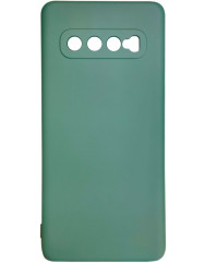 Чехол Silicone Case Samsung S10 (темно-зеленый)