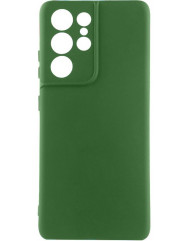 Чехол Silicone Case Samsung Galaxy S22 Ultra (темно-зеленый)