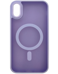 Чехол Stiff Cover Colorful Matte with MagSafe for iPhone XR (Light Violet)