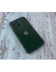 Silicone Case 9D-Glass Box iPhone 13 (Cangling Green)