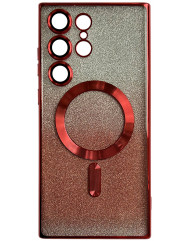 Case shiny Chrome Magsafe Samsung S23 Ultra (Red)
