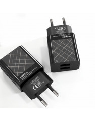 Мережевий зарядний пристрій Moxom MX-HC22 2в1 Type-C 2USB/2.4A (чорний)