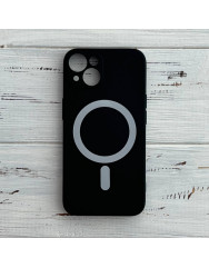 Чохол Silicone Case + MagSafe iPhone 13 Mini (чорний)