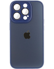 Silicone Case 9D-Glass Mate Box iPhone 13 Pro Max (Deep navy)