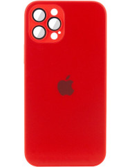 Silicone Case 9D-Glass Box iPhone 13 Pro Max (Coke Red)