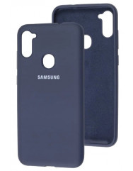 Чехол Silicone Case Samsung Galaxy A11 / M11 (темно-синий)