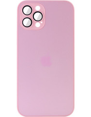 Silicone Case 9D-Glass Box iPhone 13 Pro Max (Chanel Pink)