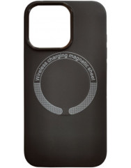 Чохол Silicone Case WCMS Metal Frame MagSafe iPhone 13 (Black)