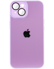 Silicone Case 9D-Glass Mate Box iPhone 14 Plus (Lilac)