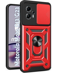 Чехол Camshield Serge Ring + подставка Motorola G13/G23 (красный) 